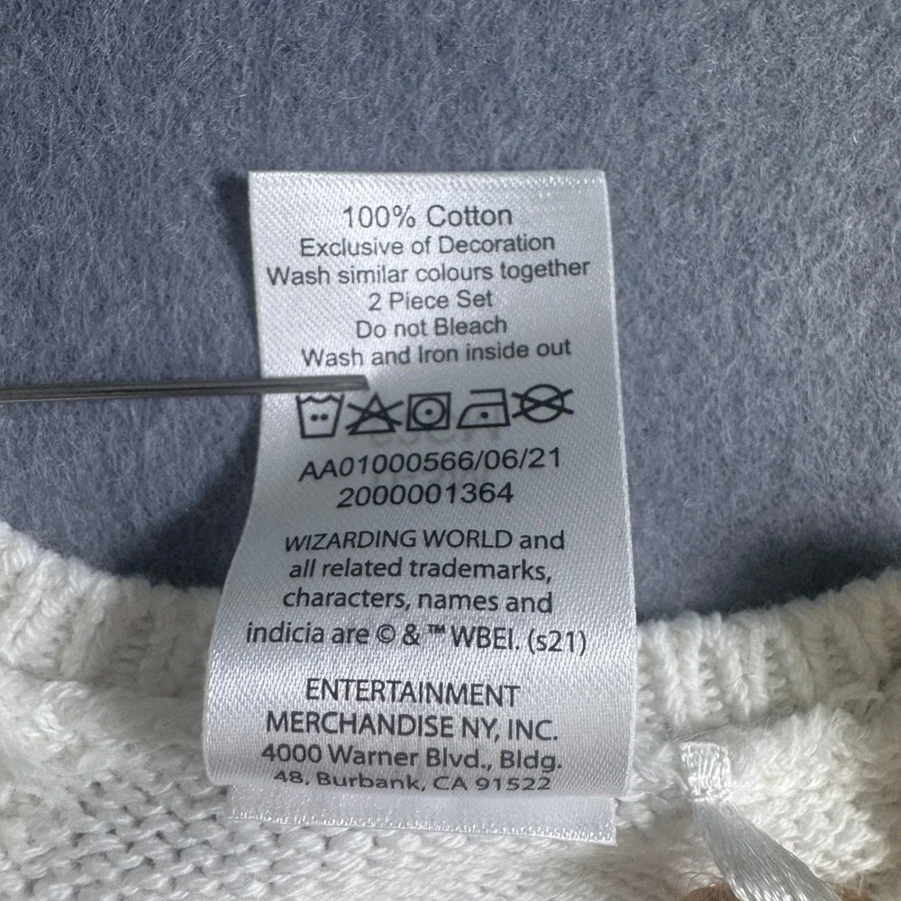 Wizarding World Christmas At Hogwarts Knit Set Unisex Baby 0-3M Cream Fair Isle
